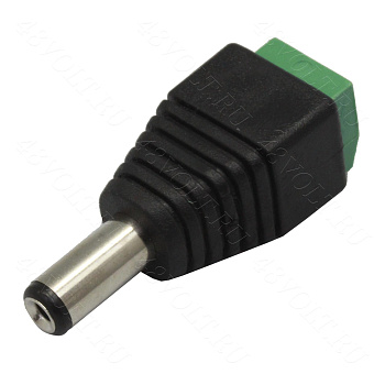 Разъем TS DC штекер с клемной колодкой мама 5.5х2.2 мм